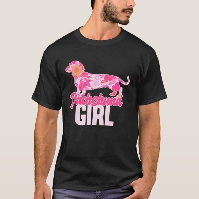 Dachshund Girl  3 T Shirt (Framsida)