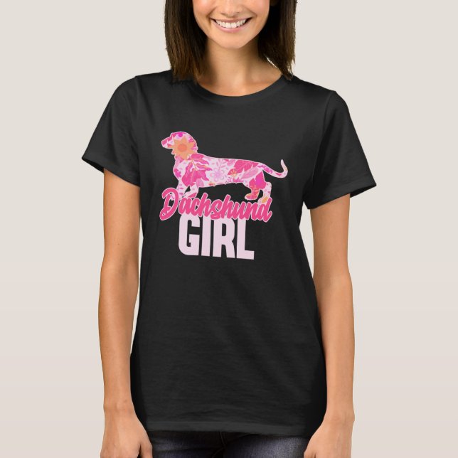 Dachshund Girl  3 T Shirt (Framsida)