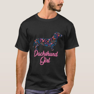 Dachshund Girl Cute Doxie Wiener Hundägare Gift T Shirt