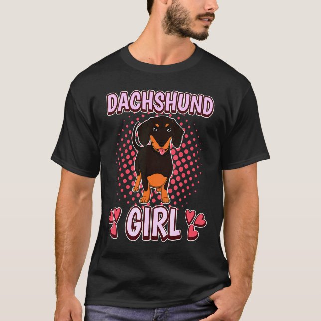 Dachshund Girl Dachshund T Shirt (Framsida)