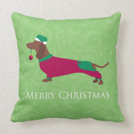 Dachshund - God jul Design Kudde
