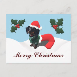 Dachshund God jul Vykort