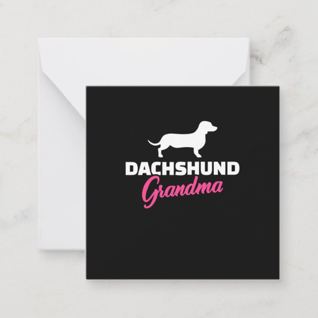 Dachshund Grandma Anteckningskort (Framsida)