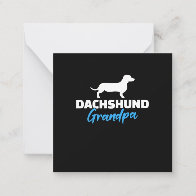 Dachshund Grandpa Anteckningskort (Framsida)