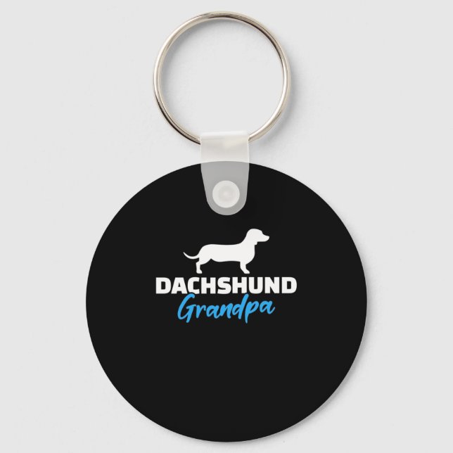 Dachshund Grandpa Nyckelring (Framsida)