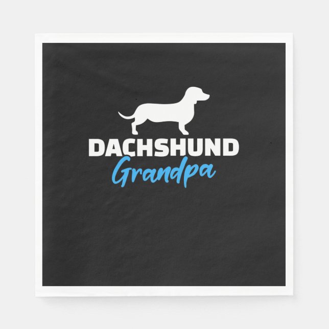 Dachshund Grandpa Pappersservett (Framsidan)