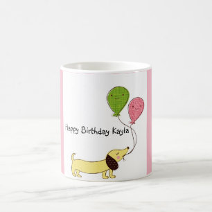 Dachshund Grattis på födelsedagen Customized Mugg