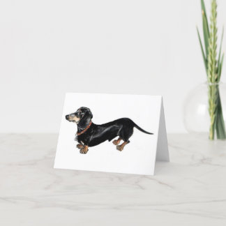 Dachshund-gratulationskort för lång hund kort