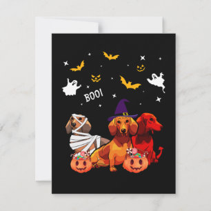 Dachshund Halloween Hund älskare Tack Kort