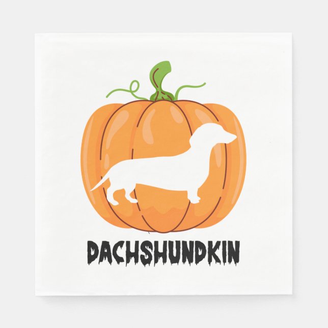 Dachshund Halloween Hund Pappersservett (Framsidan)