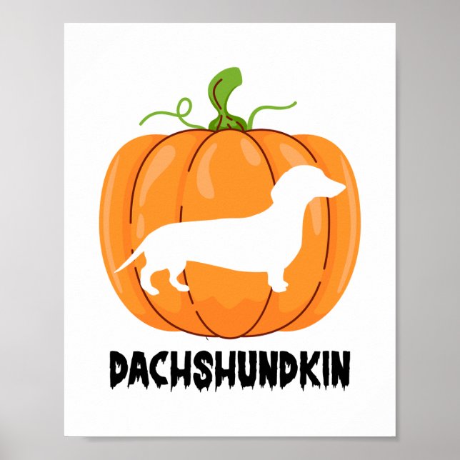 Dachshund Halloween Hund Poster (Framsidan)