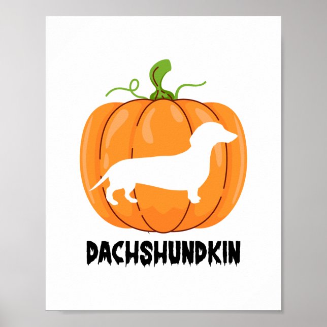 Dachshund Halloween Hund Poster (Framsidan)