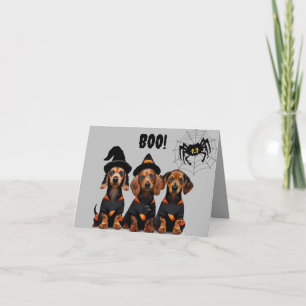 Dachshund Halloween-kort Kort