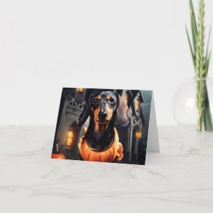 Dachshund Halloween-kort Kort