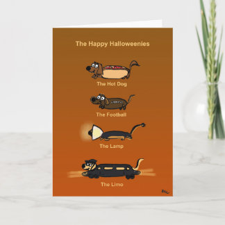 Dachshund Halloween-kort! Kort