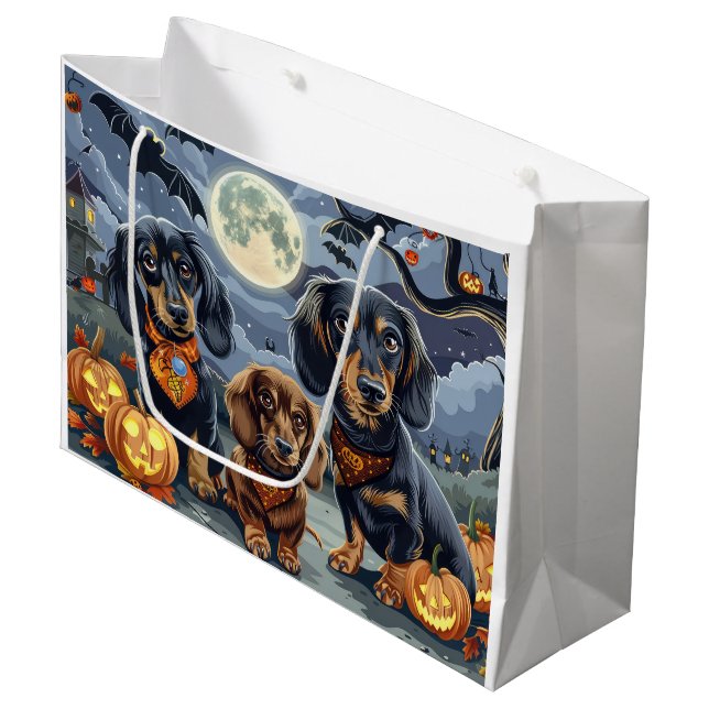 Dachshund Halloween Kuslig (Framsidan Vinklad)