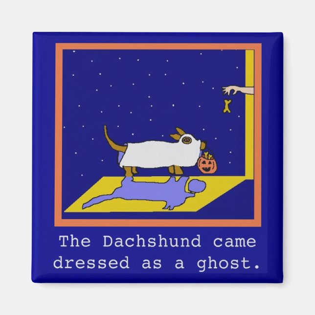 Dachshund Halloween Magnet (Framsidan)