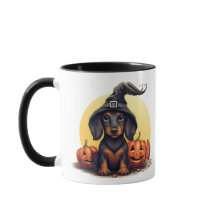 Dachshund Halloween mugg
