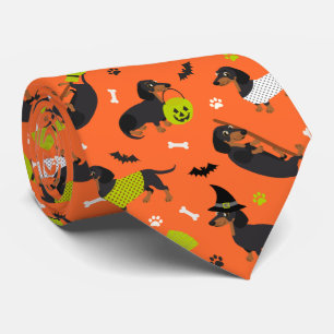 Dachshund Halloween Neck Tie Slips