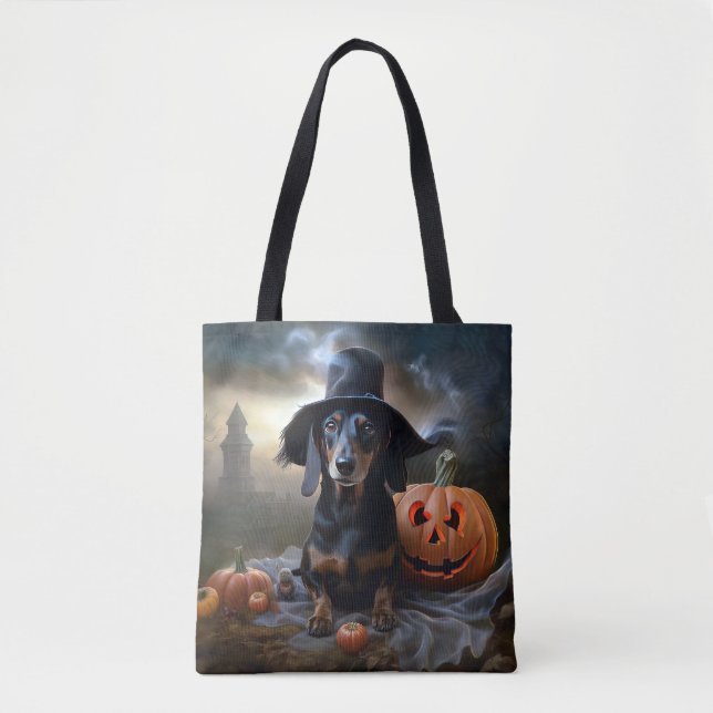 Dachshund Halloween Scary Tygkasse (Framsida)