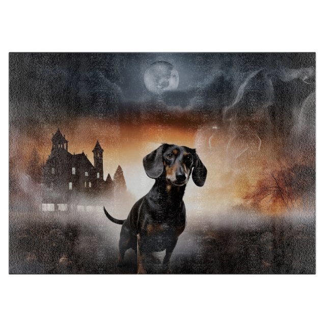 Dachshund Halloween Skräckinjagande (Framsidan)
