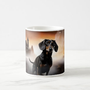 Dachshund Halloween Skräckinjagande Kaffemugg