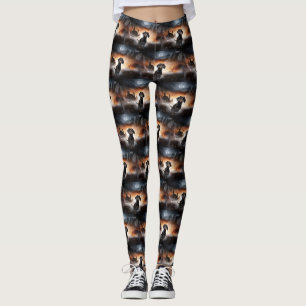 Dachshund Halloween Skräckinjagande Leggings