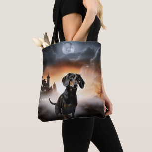 Dachshund Halloween Skräckinjagande Tygkasse