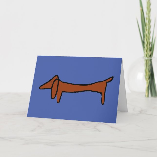 Dachshund Hälsning Helgkort (Framsida)