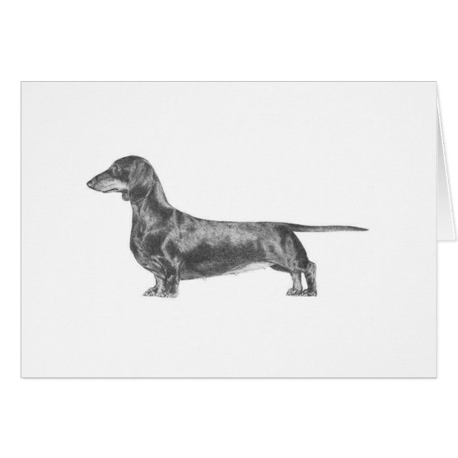 Dachshund Hälsningskort (Framsidan Horizontal)