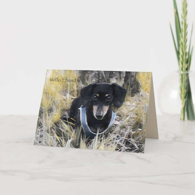 Dachshund-hälsningskort Kort (Framsida)