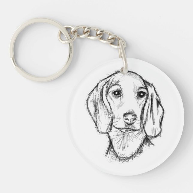 dachshund hand drawn sketch black white puppy dog  (Framsidan)