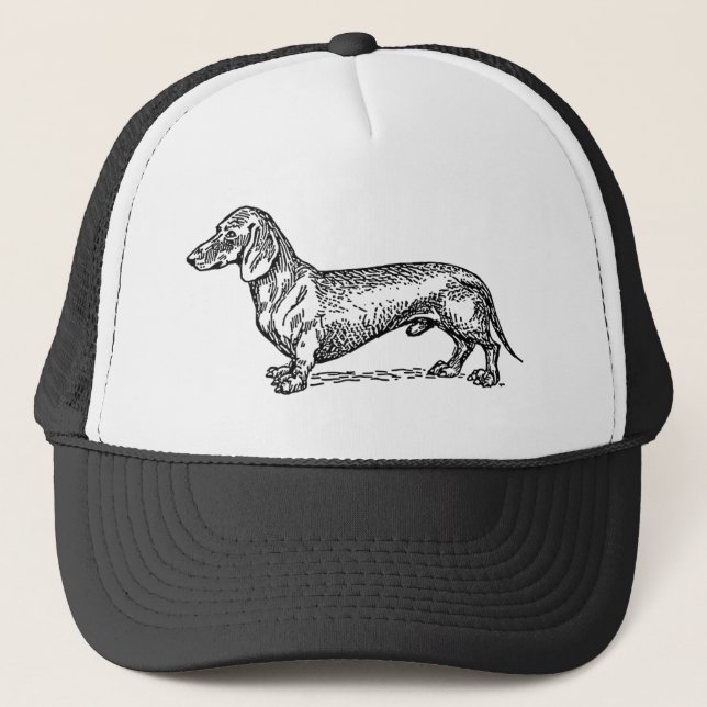 Dachshund-hatt Truckerkeps (Framsida)