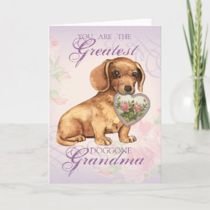 Dachshund Heart Grandma Kort
