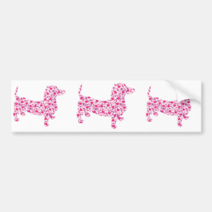 Dachshund Hearts Bildekal