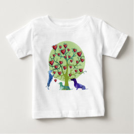 Dachshund Hearts Garden Art Bra Jersey T-Shirt