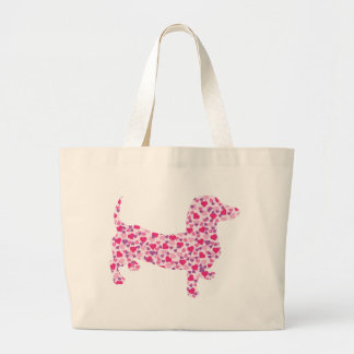 Dachshund Hearts Jumbo Tygkasse