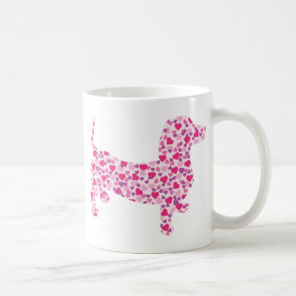 Dachshund Hearts Kaffemugg