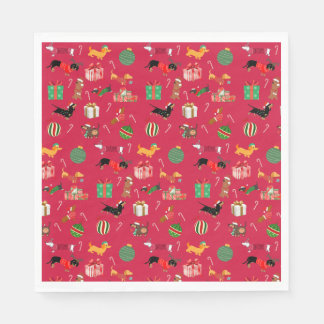 Dachshund Helgdag Papper Napkins Pappersservett