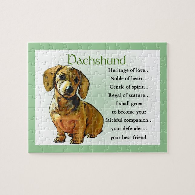 Dachshund Heritage of Kärlek Pussel (Horisontell)