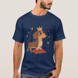 Dachshund Hert Cute Korv Hund Älskare Kunglig Kron T Shirt