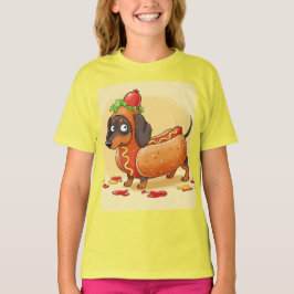Dachshund-Hett Hund, av Natasha Us T Shirt
