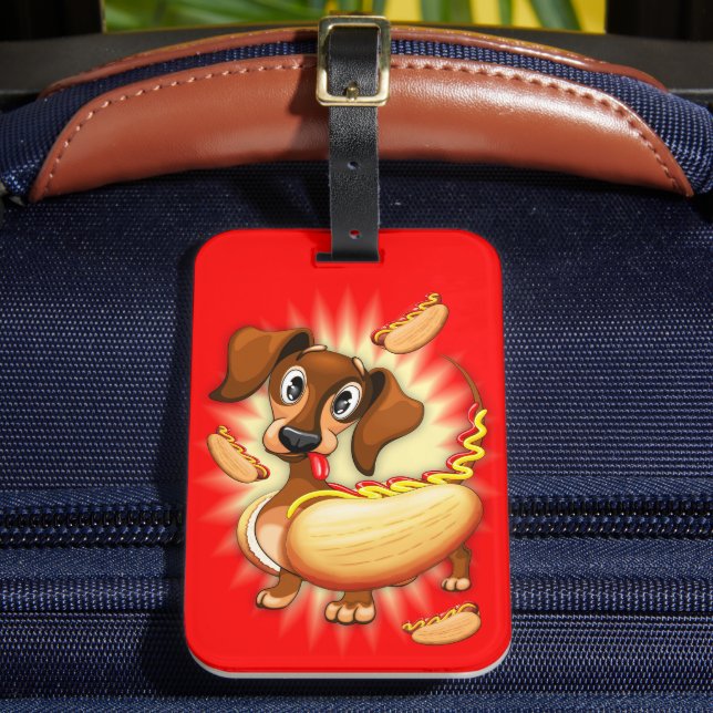 Dachshund Hett Hund Bagagebricka (Framsida Insitu 2)