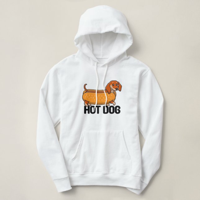 Dachshund Hett Hund Hoodie T Shirt (Design framsida)