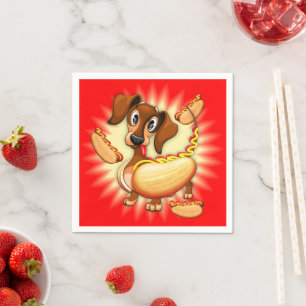 Dachshund Hett Hund Pappersservett
