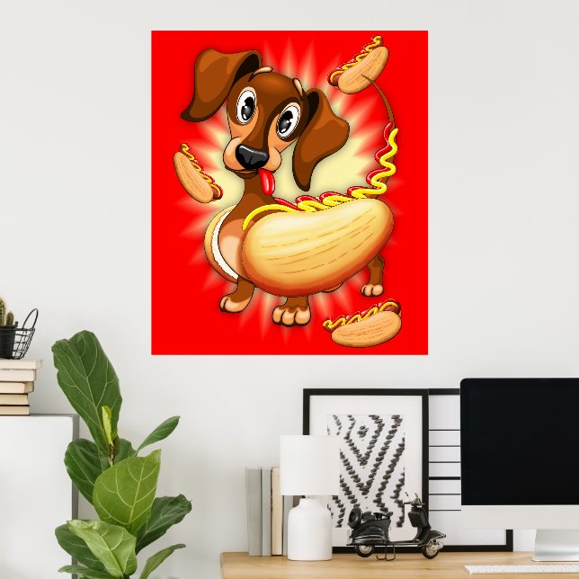 Dachshund Hett Hund Poster (Hemmakontoret)