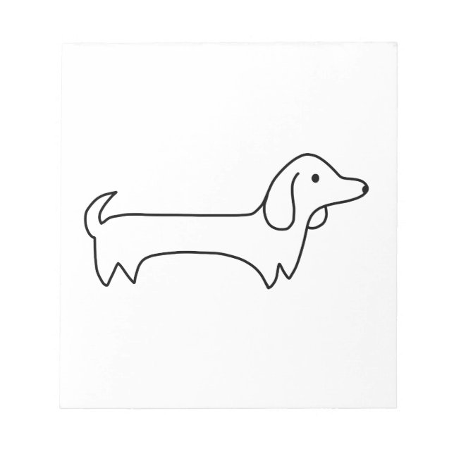 DACHSHUND, HETT HUND, SAUSAGE HUND, CUTE, HUND ÄLS ANTECKNINGSBLOCK (Framsida)