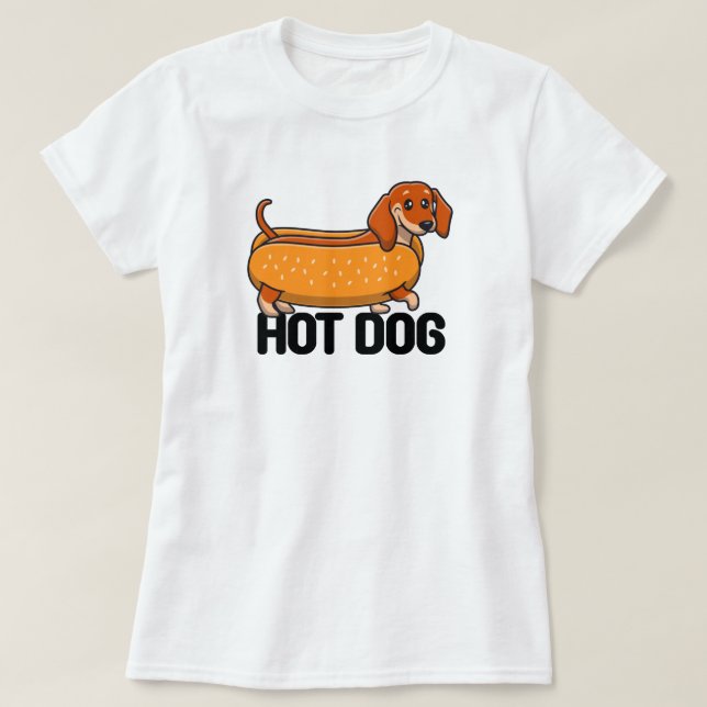 Dachshund Hett Hund T-Shirt (Design framsida)