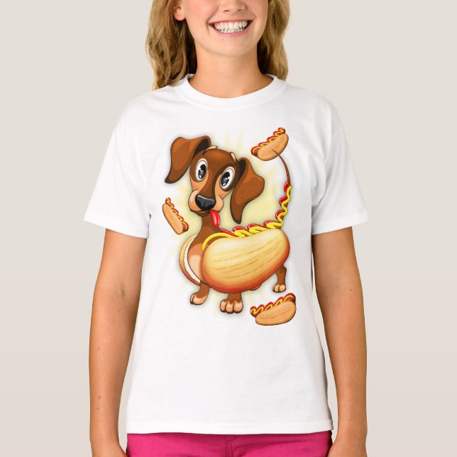 Dachshund Hett Hund T Shirt (Framsida)