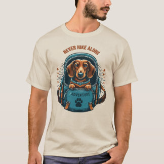 Dachshund Hike Ensam T Shirt